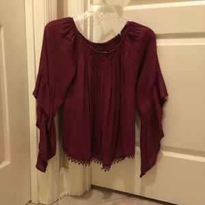 Burgundy shirt